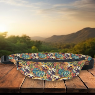 Sacs Banane Motif Tropical Paresseux Rétro