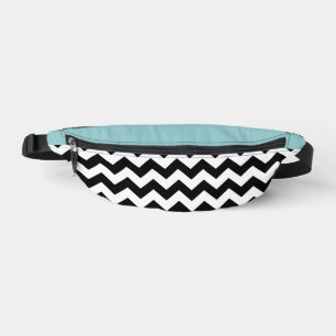 Sacs Banane Motif Zigzag noir et blanc, Chevron, Bleu