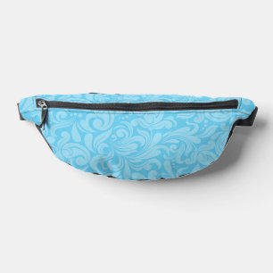 SACS BANANE MOTIFS FLEURISÉS BLEU CLAIR