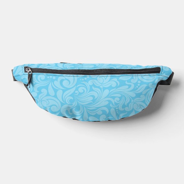 SACS BANANE MOTIFS FLEURISÉS BLEU CLAIR (Poser)