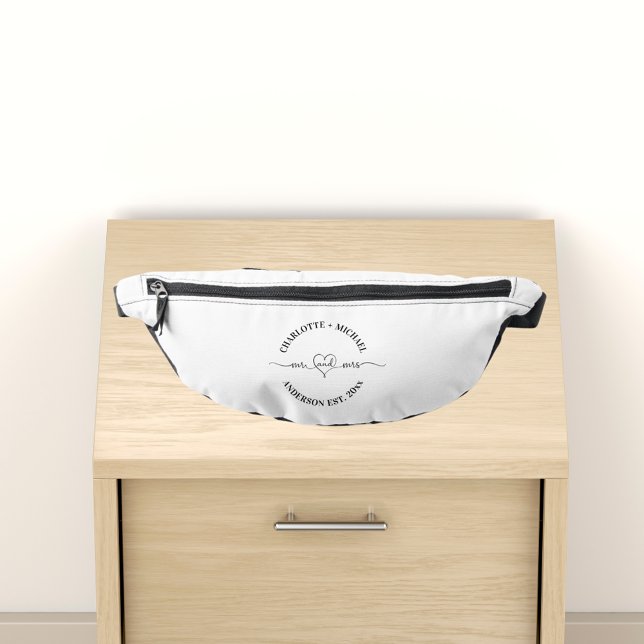 Sacs Banane Mr. mrs white black newlyweds (Créateur téléchargé)