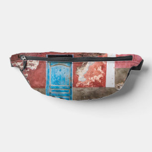 Sacs Banane Mur coloré avec porte bleue