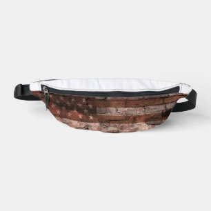 Sacs Banane Mur de briques du drapeau américain