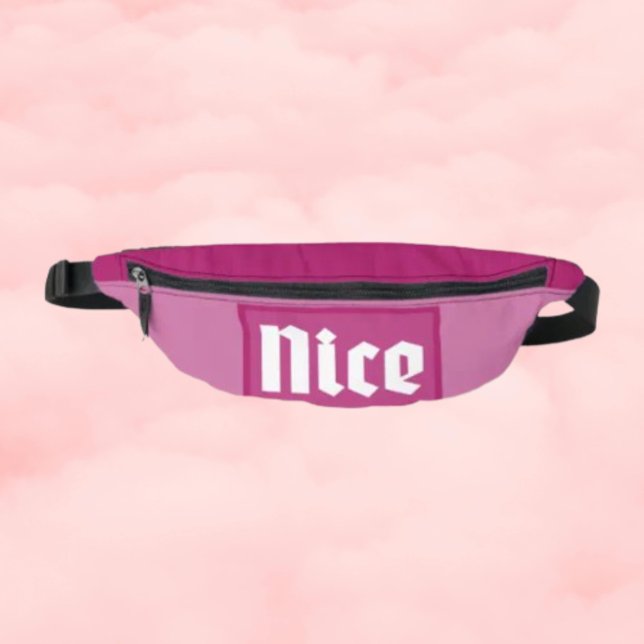 Sacs Banane Nice Pink Box Typography Fanny Pack (Créateur téléchargé)