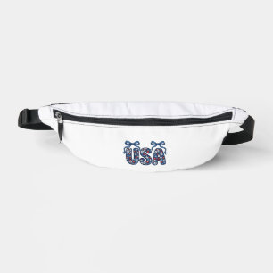 Sacs Banane Nœud Floral USA Design Vectoriel Patriotique_1