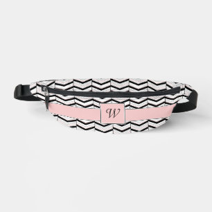 Sacs Banane Noir Blanc et Chevron Blush