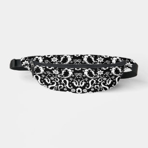 Sacs Banane noir blanc exquis motif de jambon indien