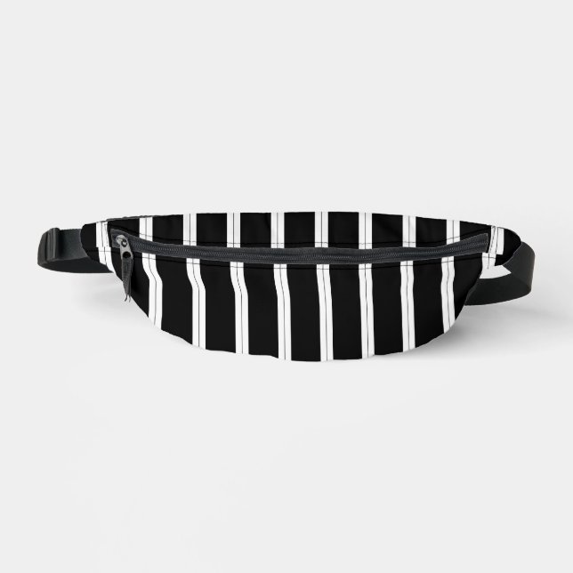 Sacs Banane noir et blanc avec des rayures noires  (Recto)