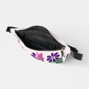 Sacs Banane Nom du doodle Fleur sauvage mignon