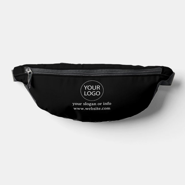 Sacs Banane Nom du logo de l'entreprise Slogan Black (Poser)
