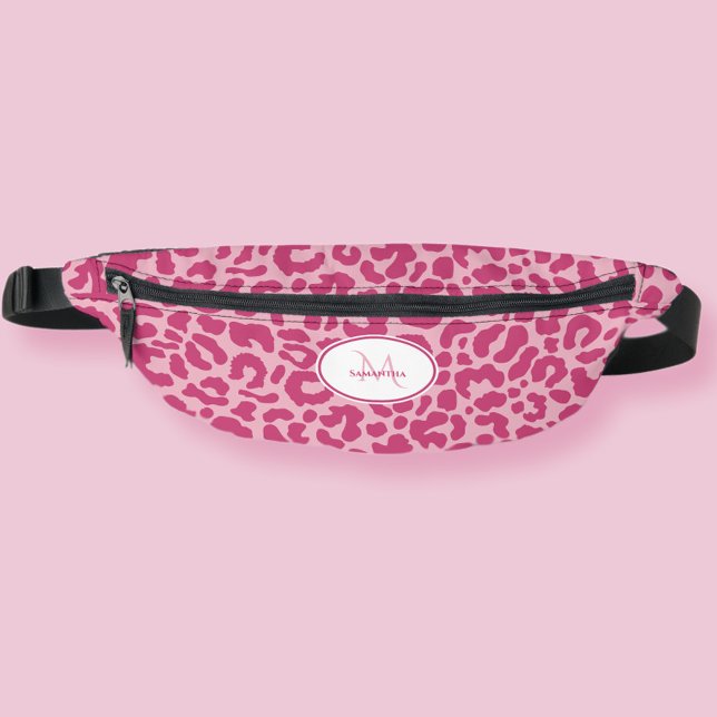 Sacs Banane Nom du Motif animal Customisé Pink Girly Travel (Animal Pattern Customized Name Pink Girly Travel Fanny Pack)