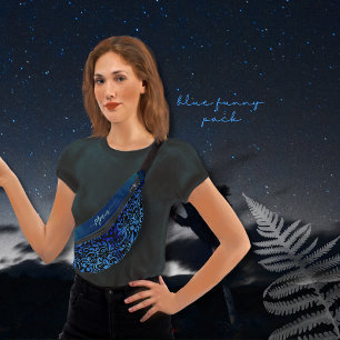 Sacs Banane Nom du Motif tendance bleu floral