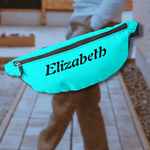 Sacs Banane Nom élégant noir Neon Cyan Stylish