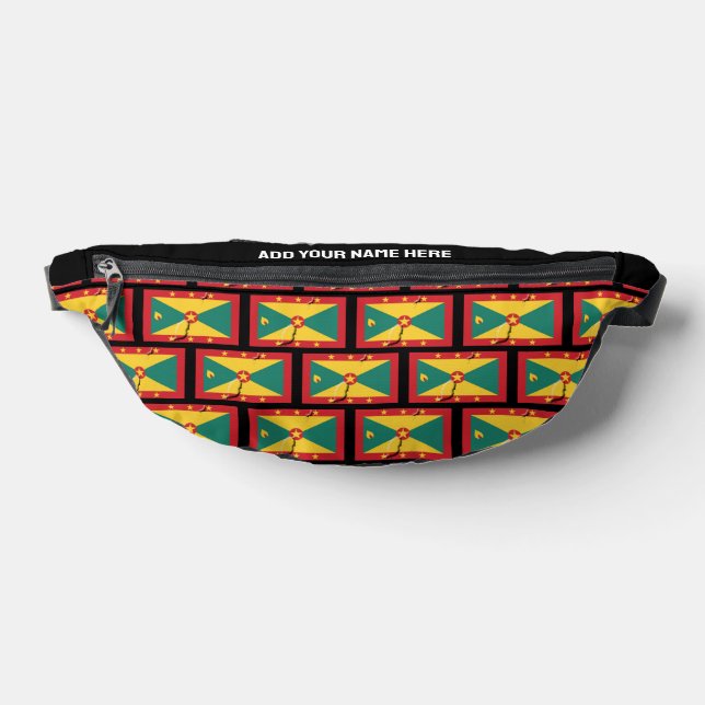 Sacs Banane Nom Personnalisé GRENADIAN DRAPEAU DE GRENADA Fann (Poser)