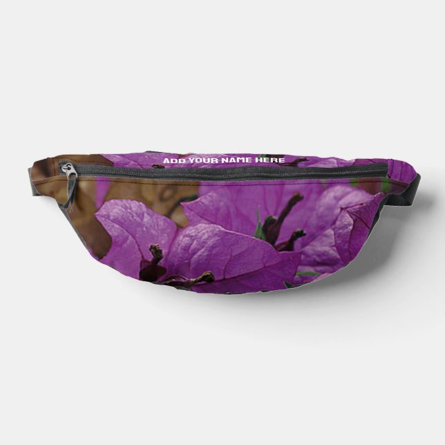 Sacs Banane Nom personnalisé Pretty PURPLE FLOWWERS Fanny Pack (Poser)
