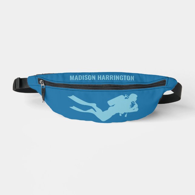 Sacs Banane Nom personnalisé Scuba Diver (Recto)