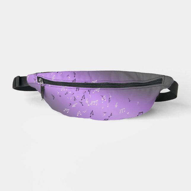 Sacs Banane Notes musicales dans Lilac au clair de lune (Recto)
