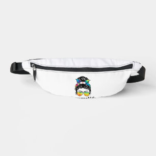Sacs Banane Nurse Life Messy Bun Girl avec Sublimation de verr