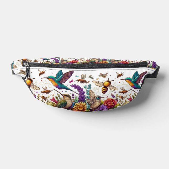 Sacs Banane Oiseaux et abeilles floraux (Poser)