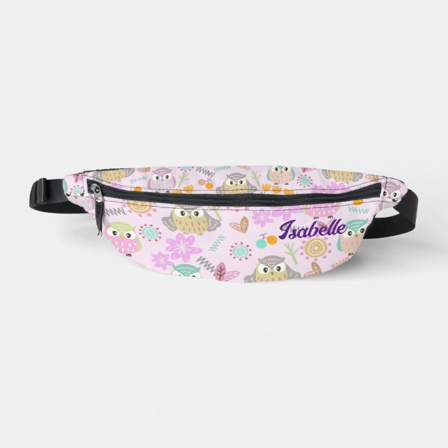Sacs Banane Owl Pastel Pink (Recto)