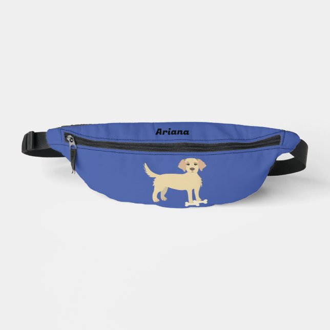 Sacs Banane Pack Fanny bleu avec chien de laboratoire (Recto)