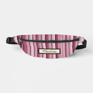 Sacs Banane Pack Fanny personnalisé moderne rose mauve rayé