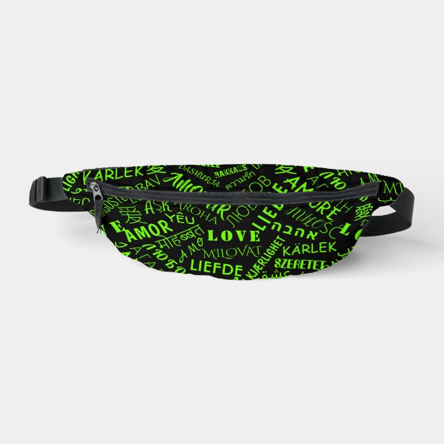 Sacs Banane Pack multilingue de texte d'amour Choisir les coul (Recto)