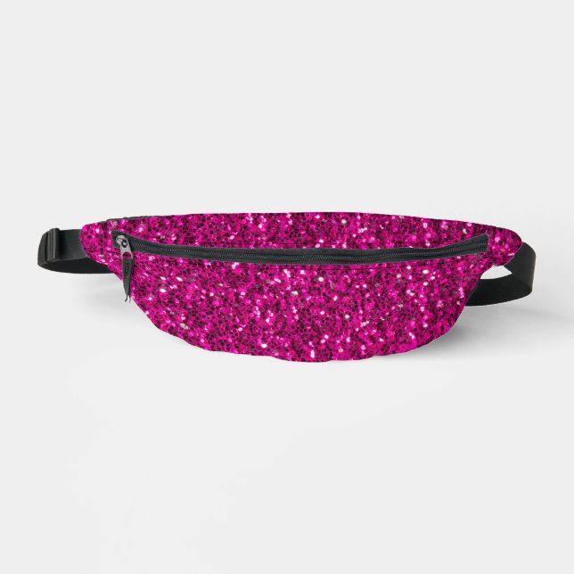 Sacs Banane Paillettes fausses rose chaud (Recto)