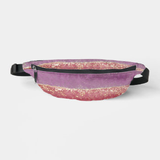 Sacs Banane Paillettes violettes et dorées élégantes