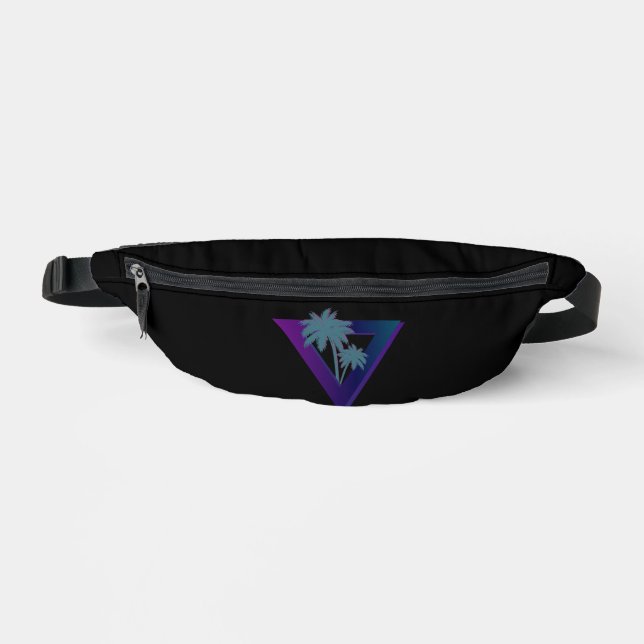 SACS BANANE PALMIERS RÉTRO DES ANNÉES 80 TRIANGLE FANNY PACK (Recto)
