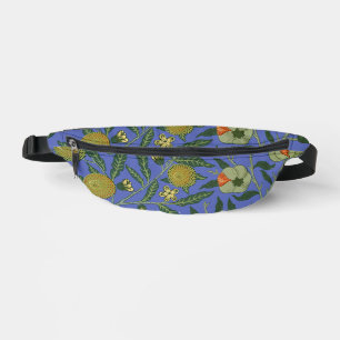 Sacs Banane Papier peint coloré Grenade Bleue de William Morri