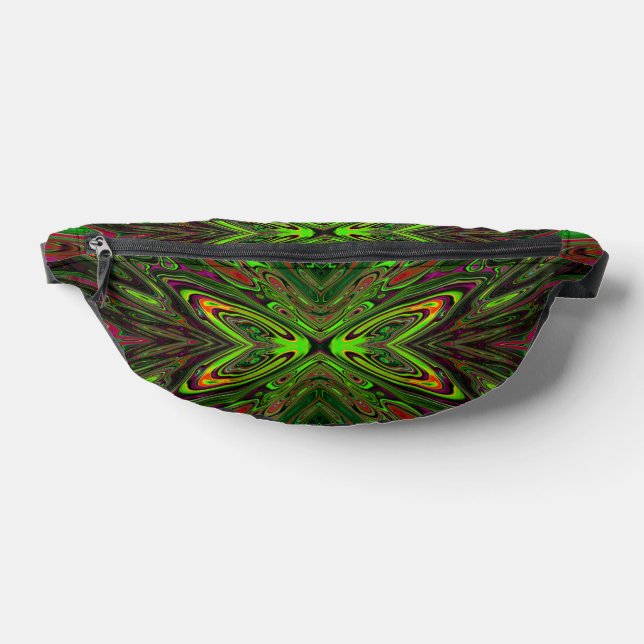 Sacs Banane Papillon Abstrait Vert Citron Rétro Tripant (Poser)
