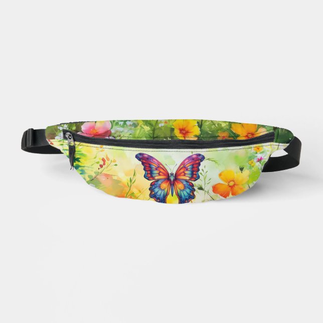 Sacs Banane Papillon Bleu Orange Ailes (Recto)
