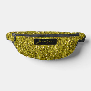Sacs Banane Parties scintillant d'or scintille noir Nom person