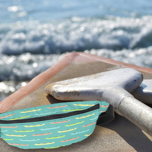 Sacs Banane Pastel Kayaks sur le thème du kayak Turquoise