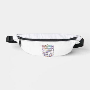 Sacs Banane Patins à roulettes Licorne Autocollant ludique Lic