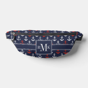 Sacs Banane Patters de la Red White And Blue Navy