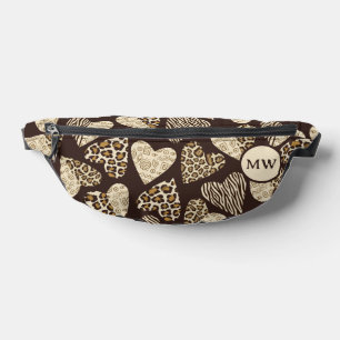Sacs Banane Peau d'animal aux coeurs