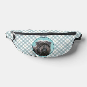 Sacs Banane Peinture Affenpinscher Chien Noir et Argent Art