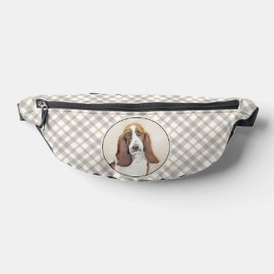 Sacs Banane Peinture de Basset Hound Tri Tricolore Art de Chie
