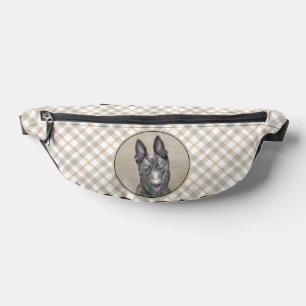Sacs Banane Peinture de berger hollandais mignonne Art de chie