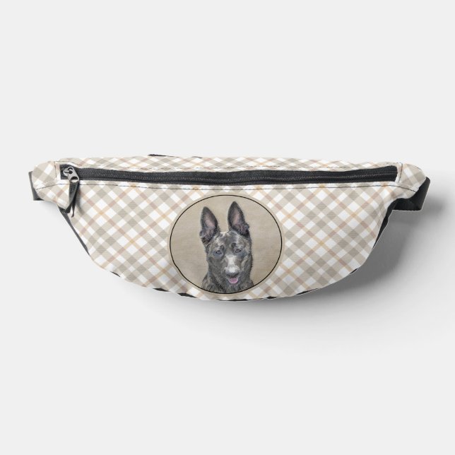 Sacs Banane Peinture de berger hollandais mignonne Art de chie (Poser)