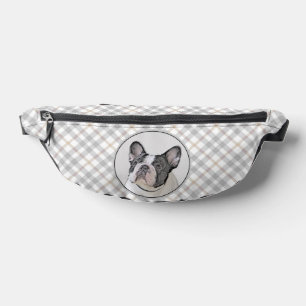 Sacs Banane Peinture de Bouledogue Français Chien Blanc et Noi