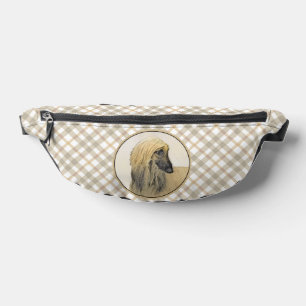 Sacs Banane Peinture de Chien Afghan à Poil Long Masque Noir R