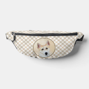 Sacs Banane Peinture de chien Canaan Mignon Art original de ch