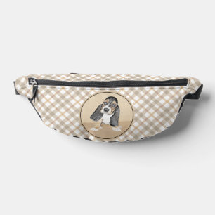 Sacs Banane Peinture de chiot Basset Hound Tricolore Art de ch