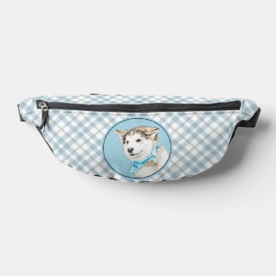 Sacs Banane Peinture de chiot Husky sibérien Chien rouge cuivr