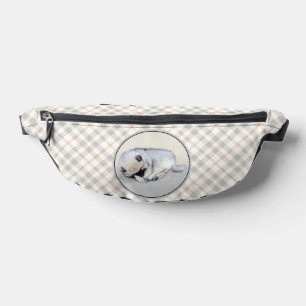 Sacs Banane Peinture de Keeshond Chien endormi Art canin origi