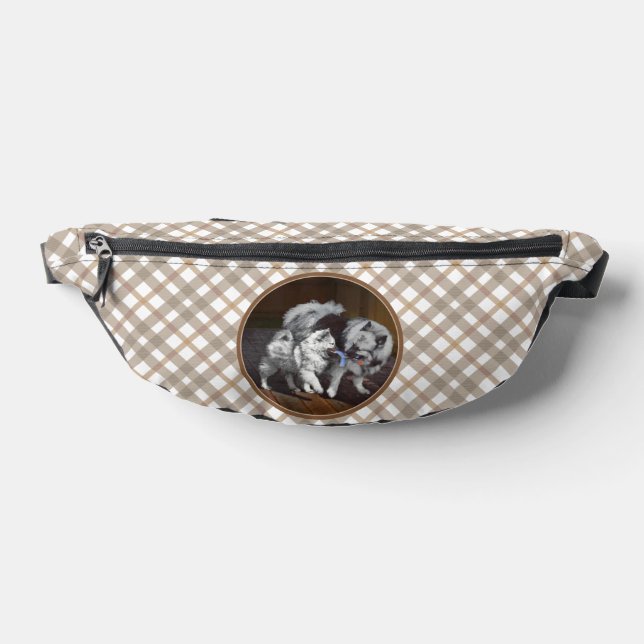 Sacs Banane Peinture de Keeshond Jeux mignons Art original de  (Poser)