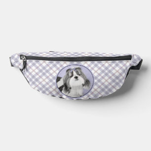 Sacs Banane Peinture de Shih Tzu Noir & Blanc Art Original de